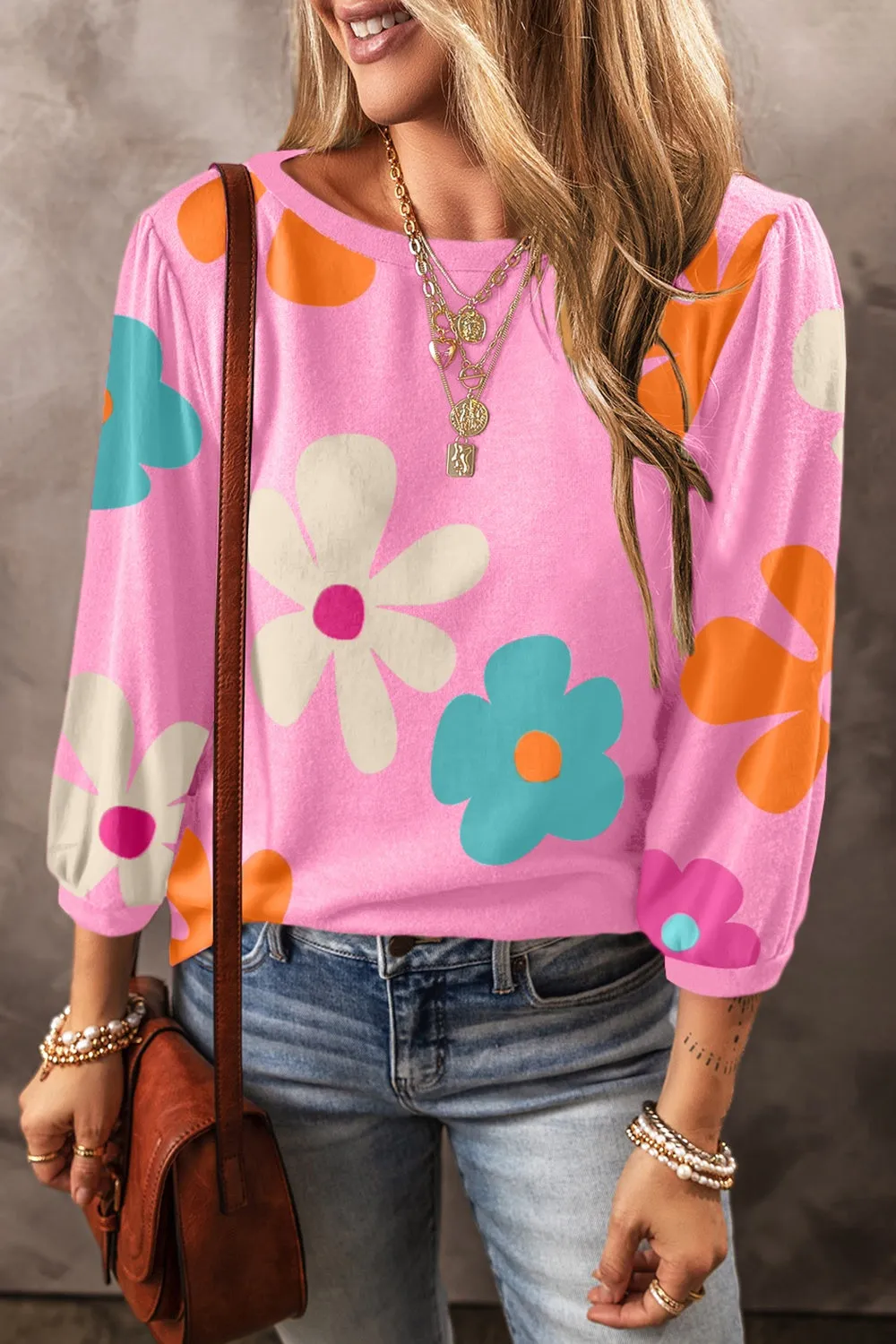 Tahlia Printed Round Neck Top