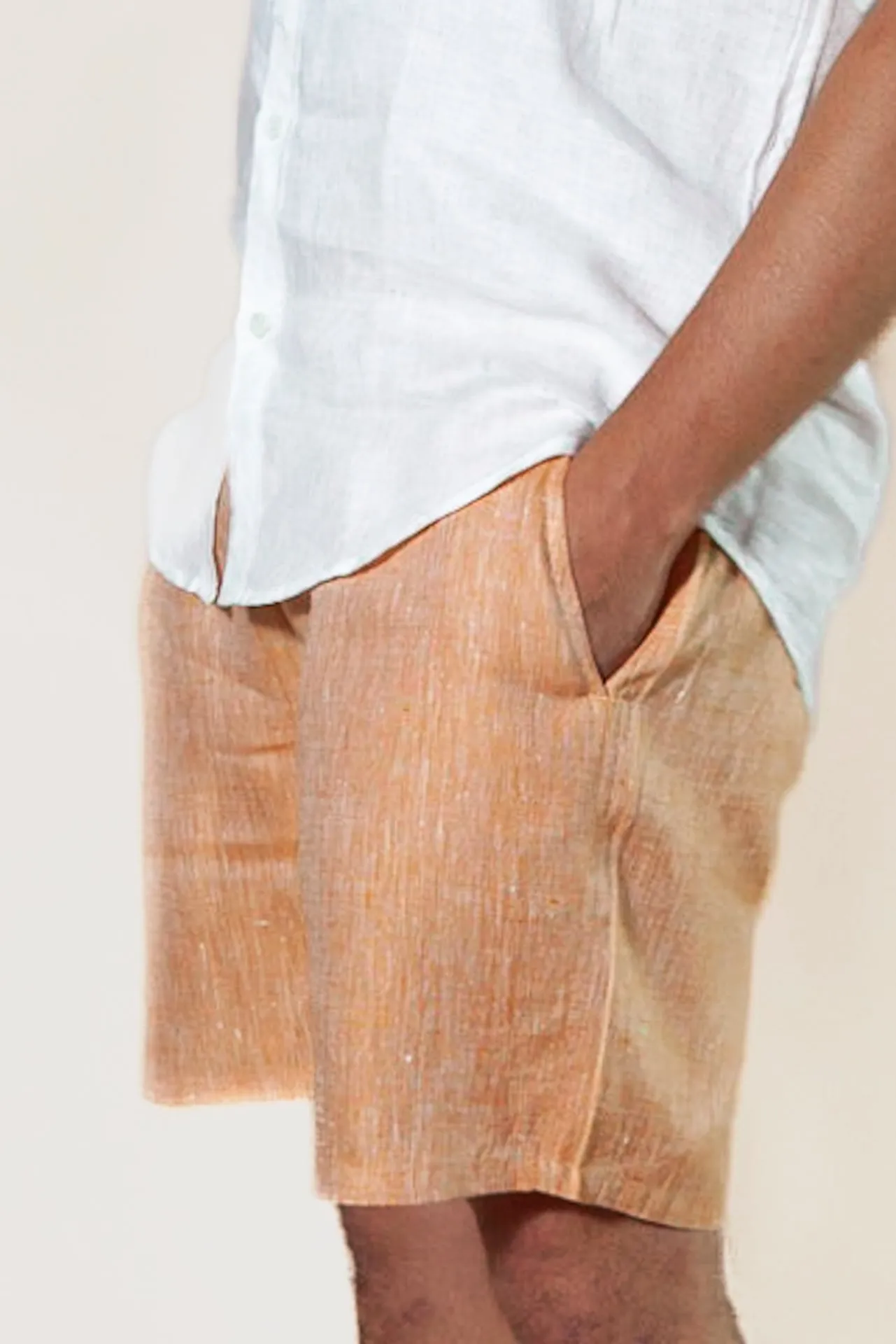 Tangerine - Natural Hemp Shorts - Mr. Linen Co