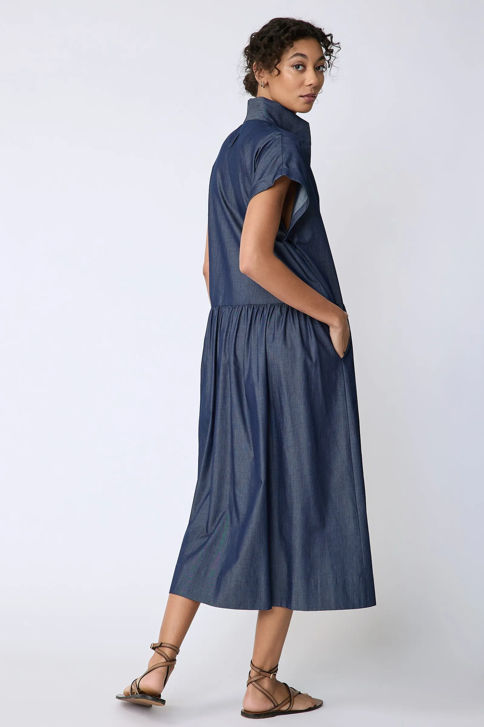 Tanya Shirt Dress - Indigo