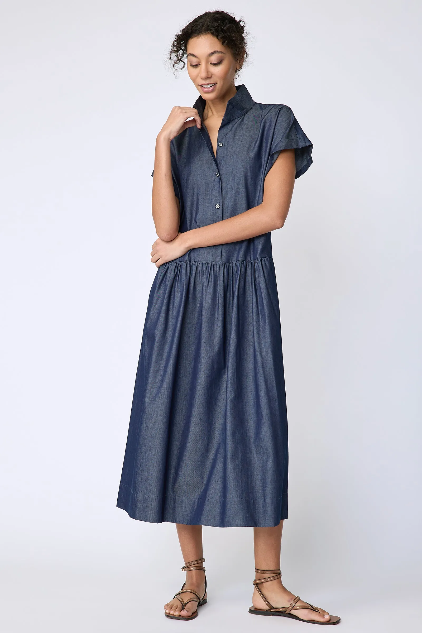 Tanya Shirt Dress - Indigo
