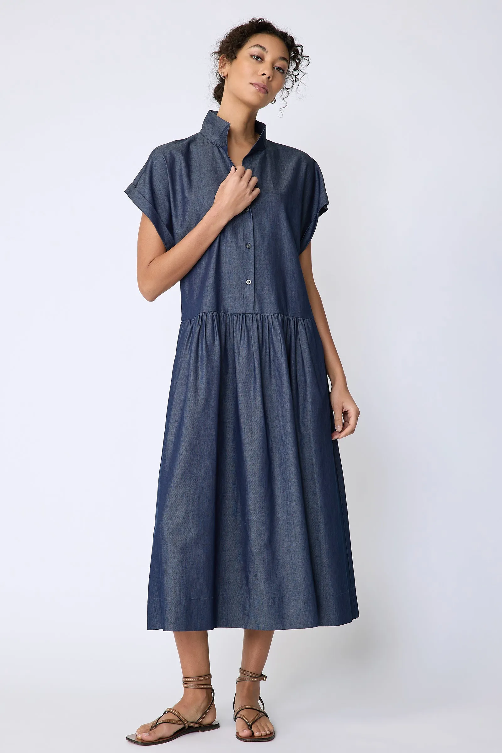 Tanya Shirt Dress - Indigo