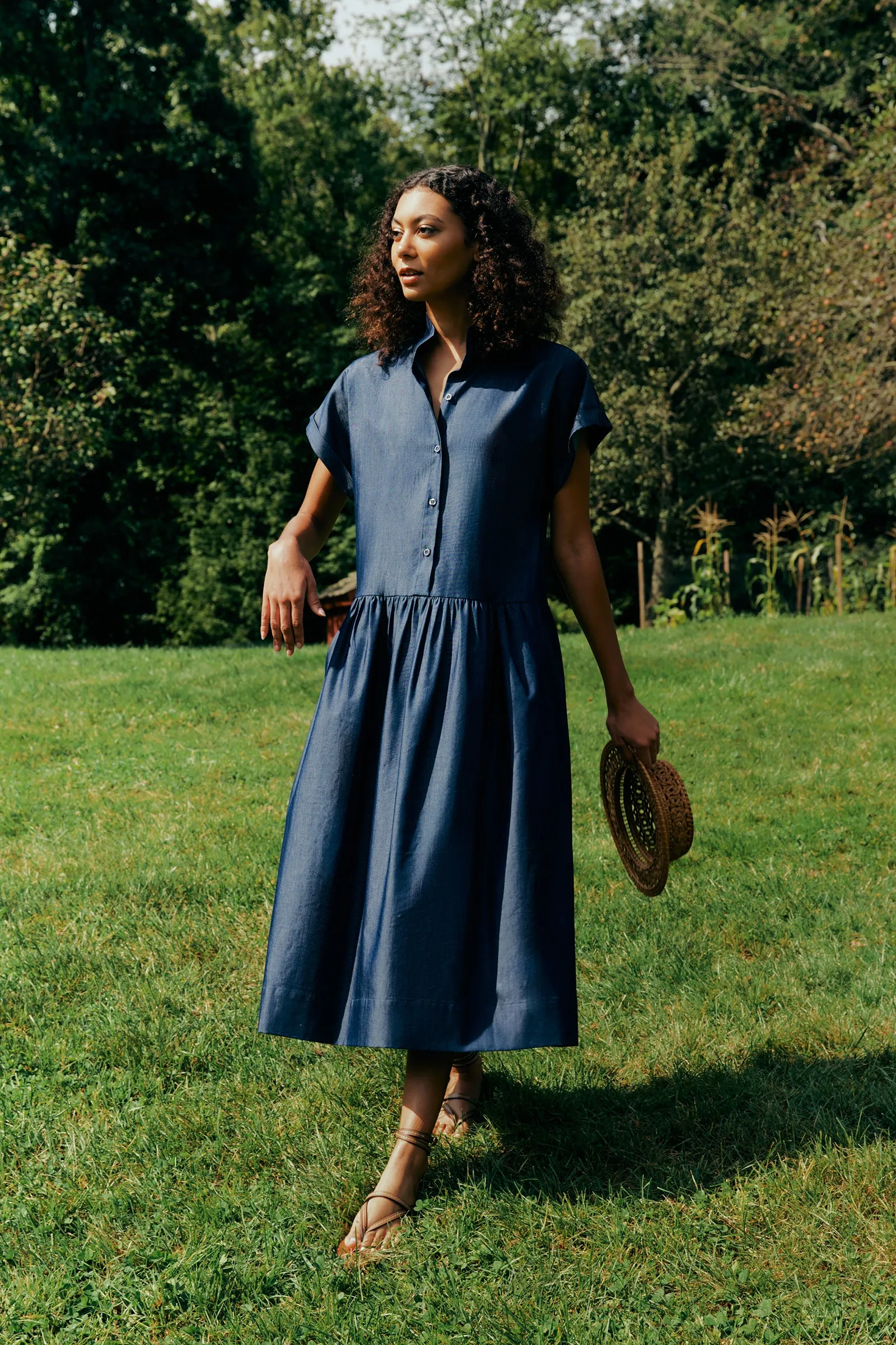 Tanya Shirt Dress - Indigo
