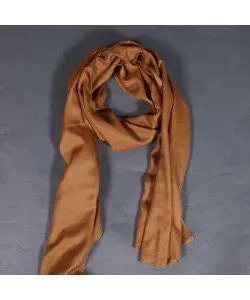 Tawny Brown GI Certified Handwoven Pashmina Stole