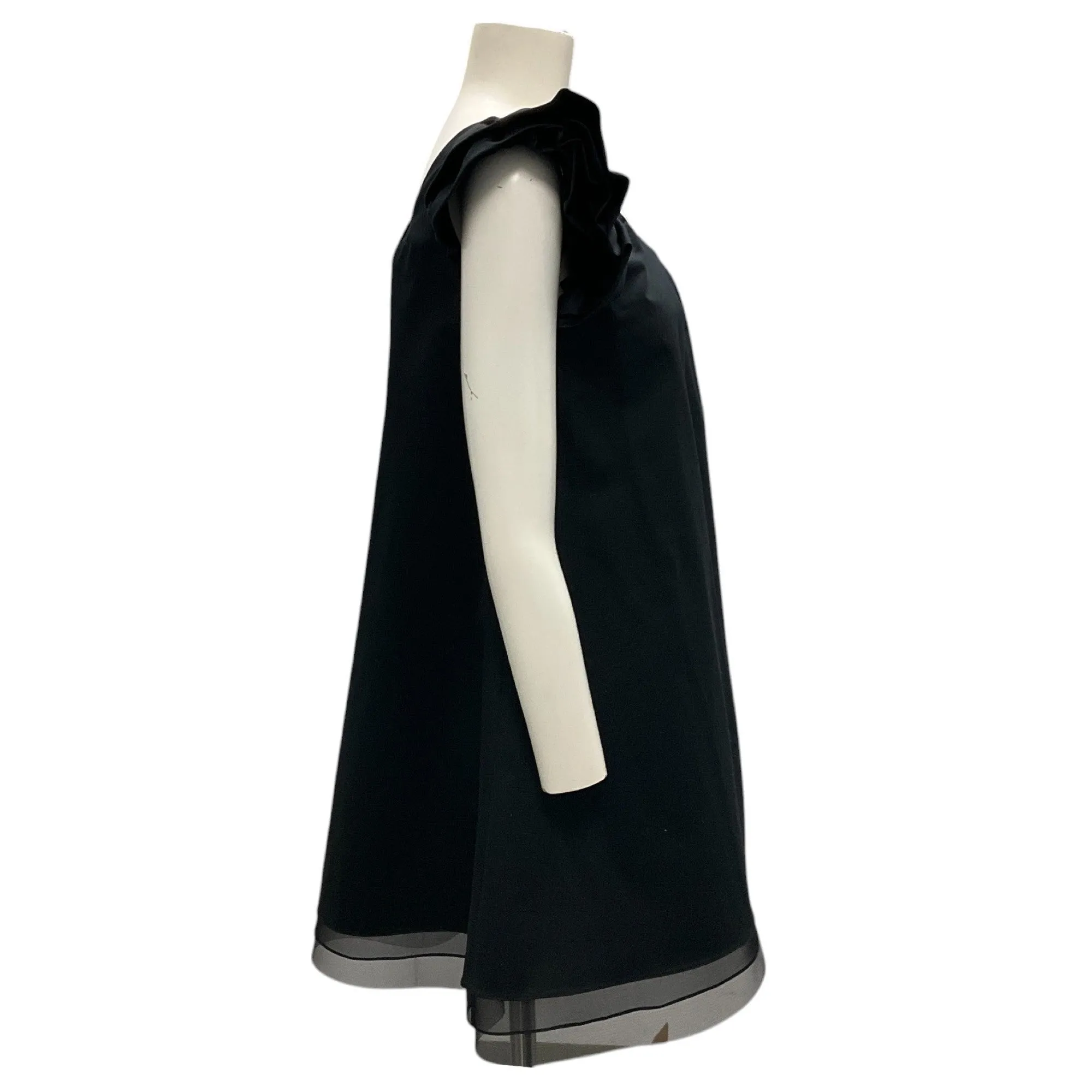 Thakoon Black Ruffled Mini Dress