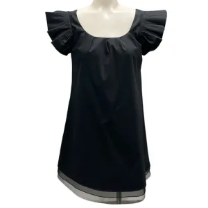 Thakoon Black Ruffled Mini Dress