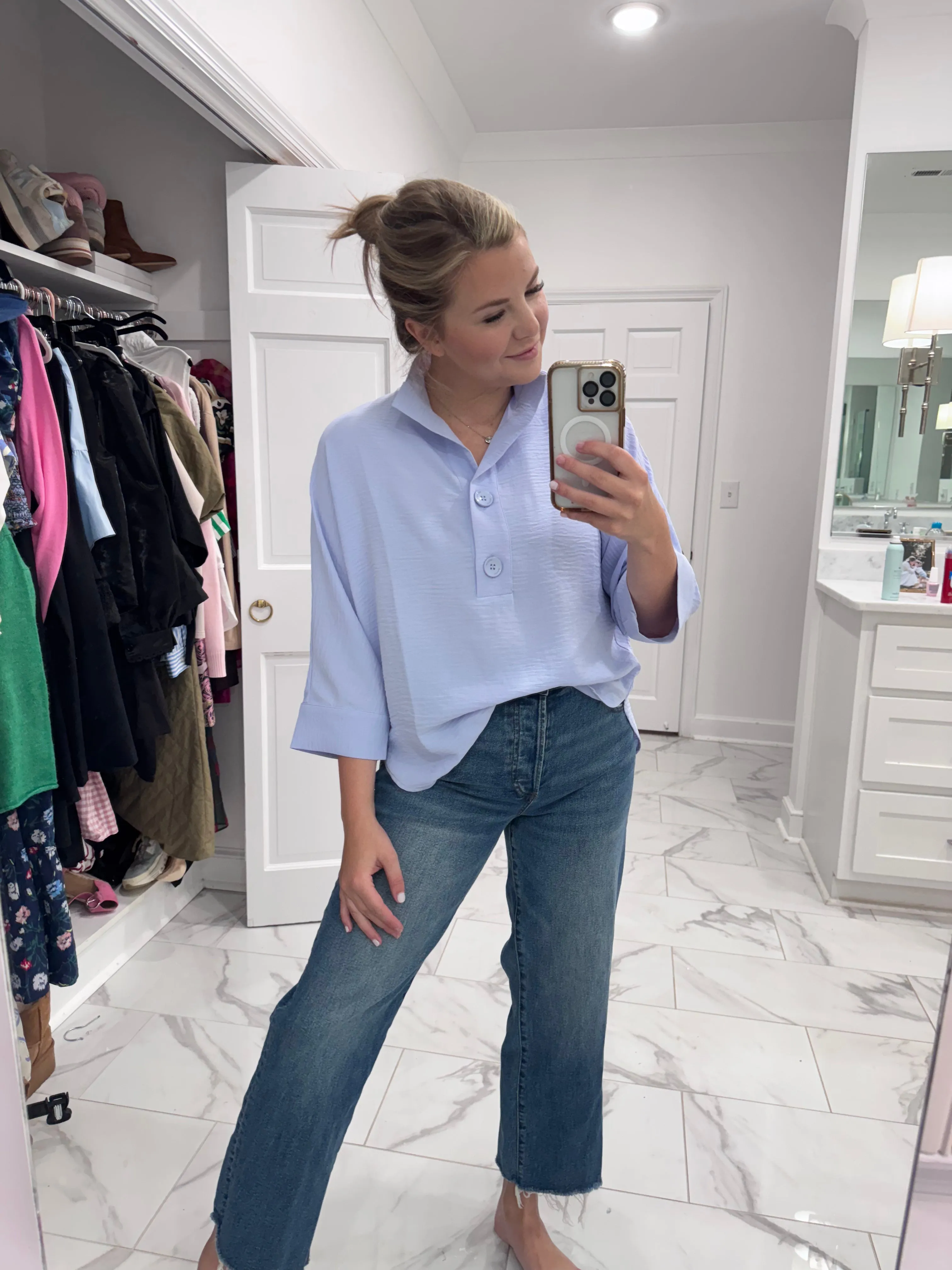 The Katelyn Blouse - Blue
