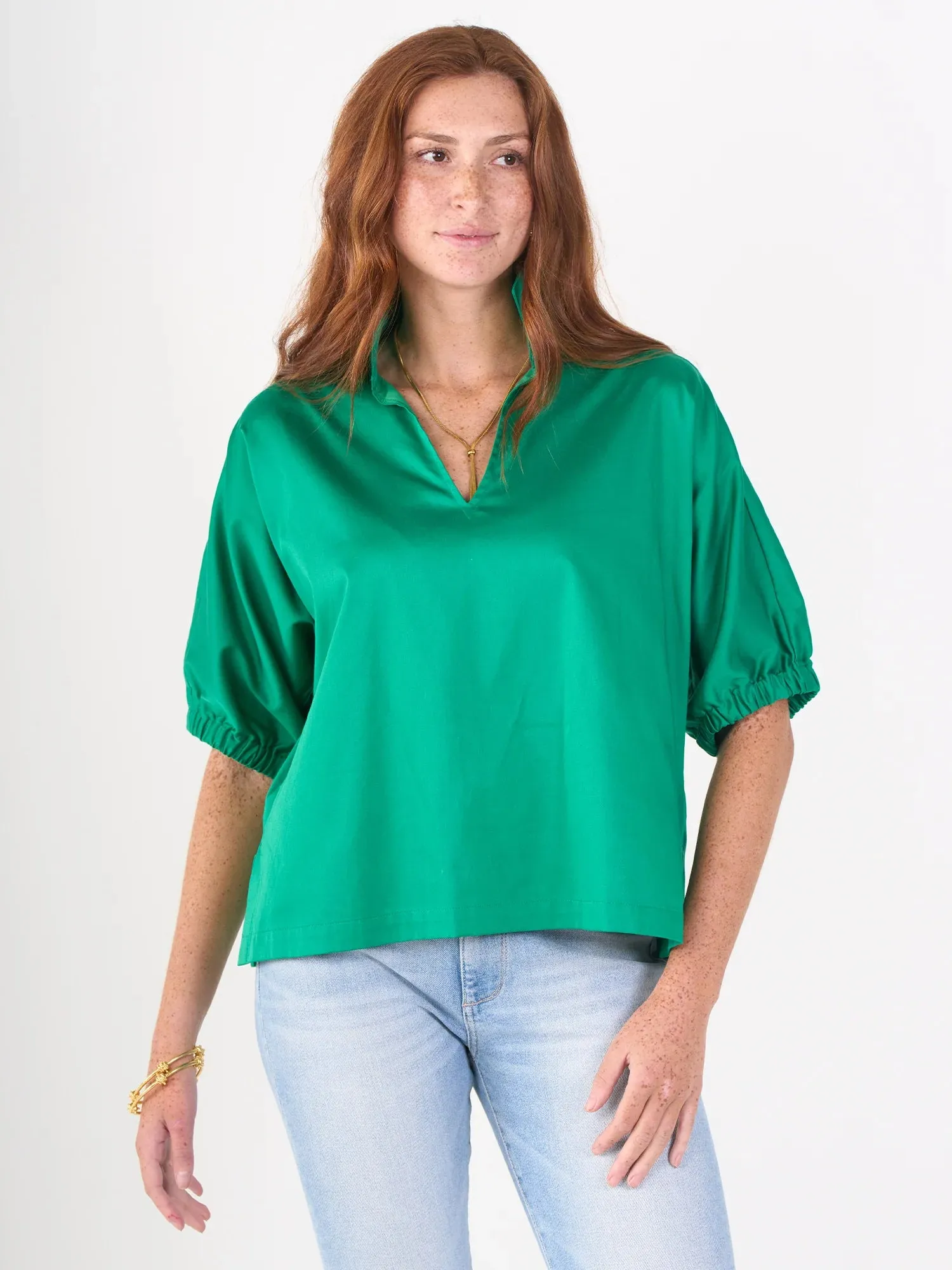 The Poppy Top - Jellybean Cotton Poplin