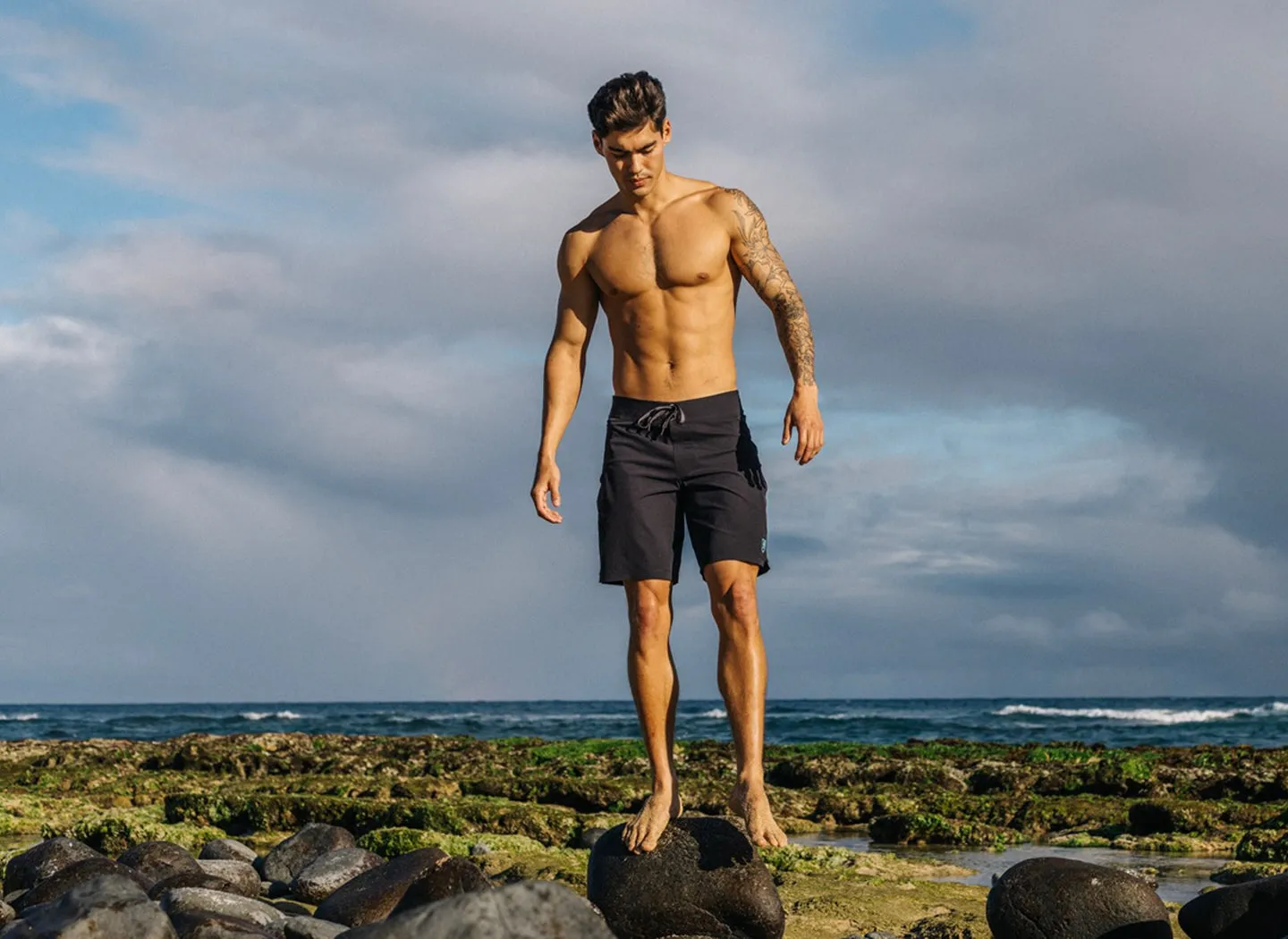 The Spartan Board Shorts -  9" Inseam - Pele Red
