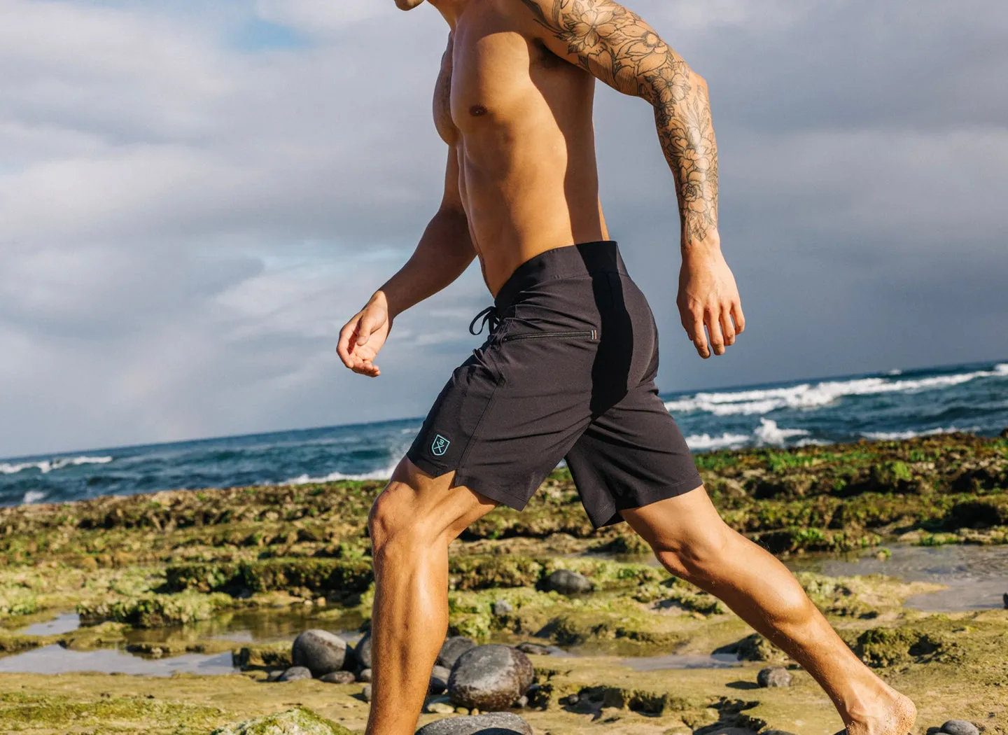 The Spartan Board Shorts -  9" Inseam - Pele Red