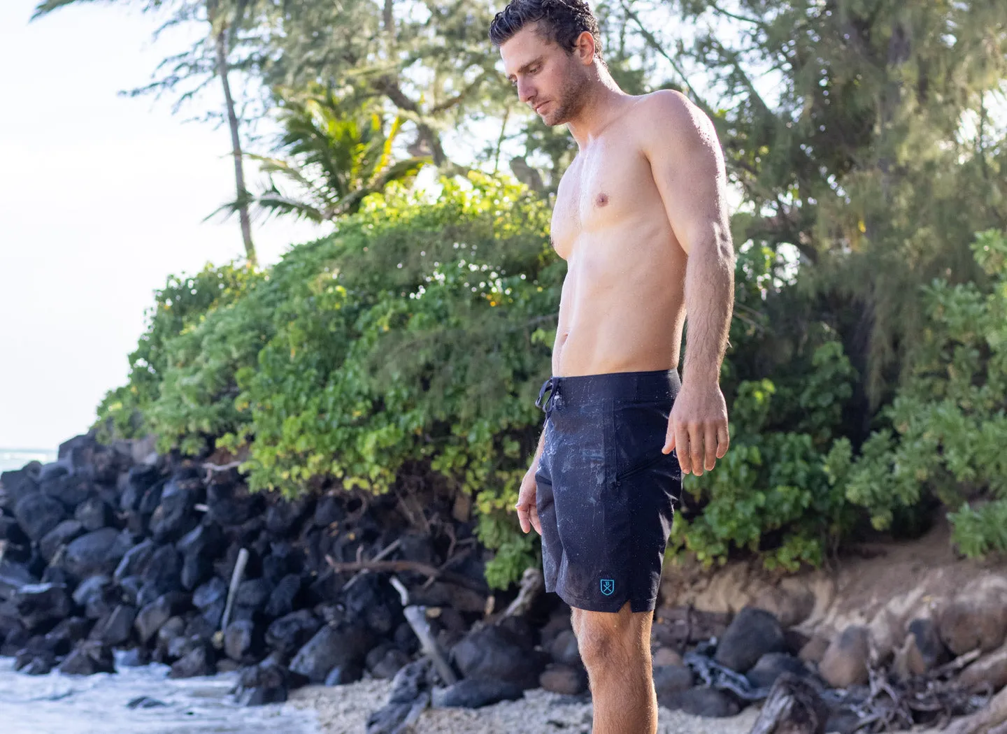 The Spartan Board Shorts -  9" Inseam - Pele Red