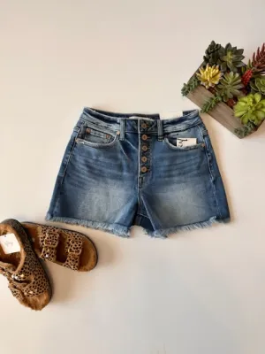 The Sumpter Raw Hem Denim Shorts