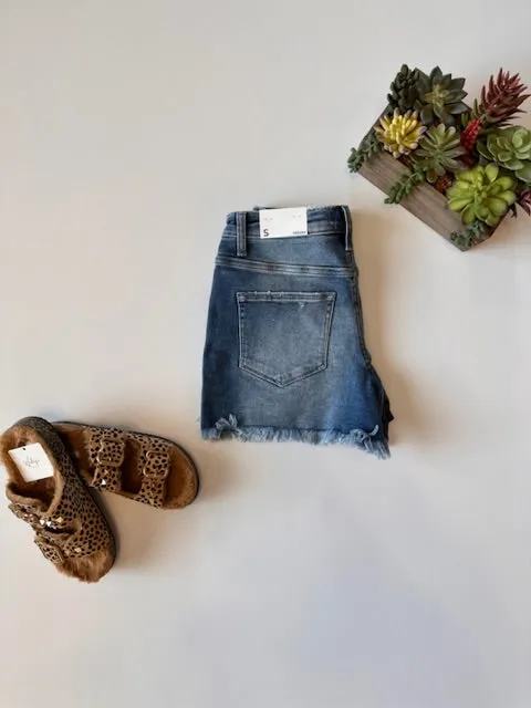 The Sumpter Raw Hem Denim Shorts