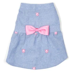 The Worthy Dog Dress Chambray Wilbur the Pig