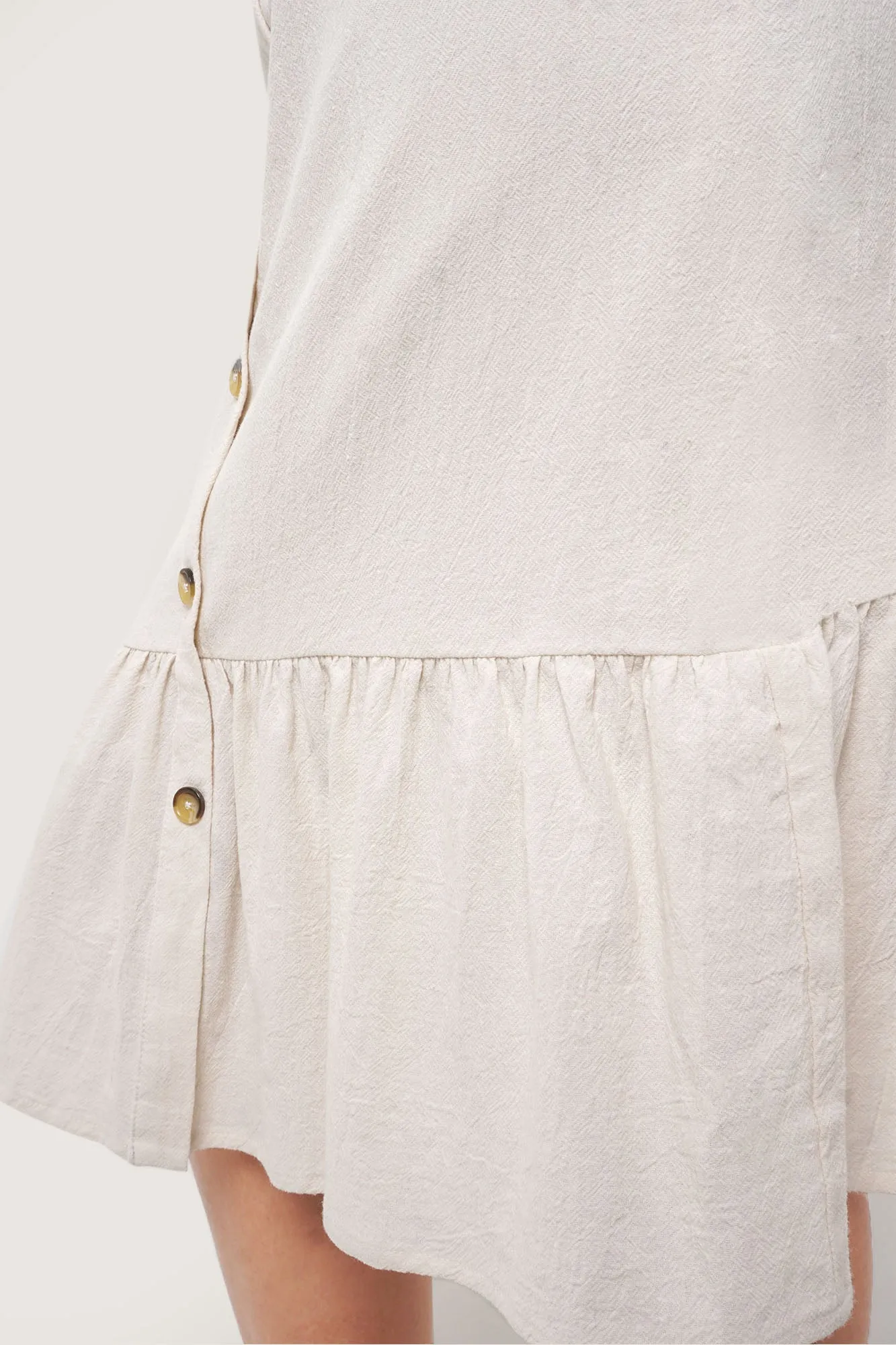 Tiered Buttoned Midi Skirt