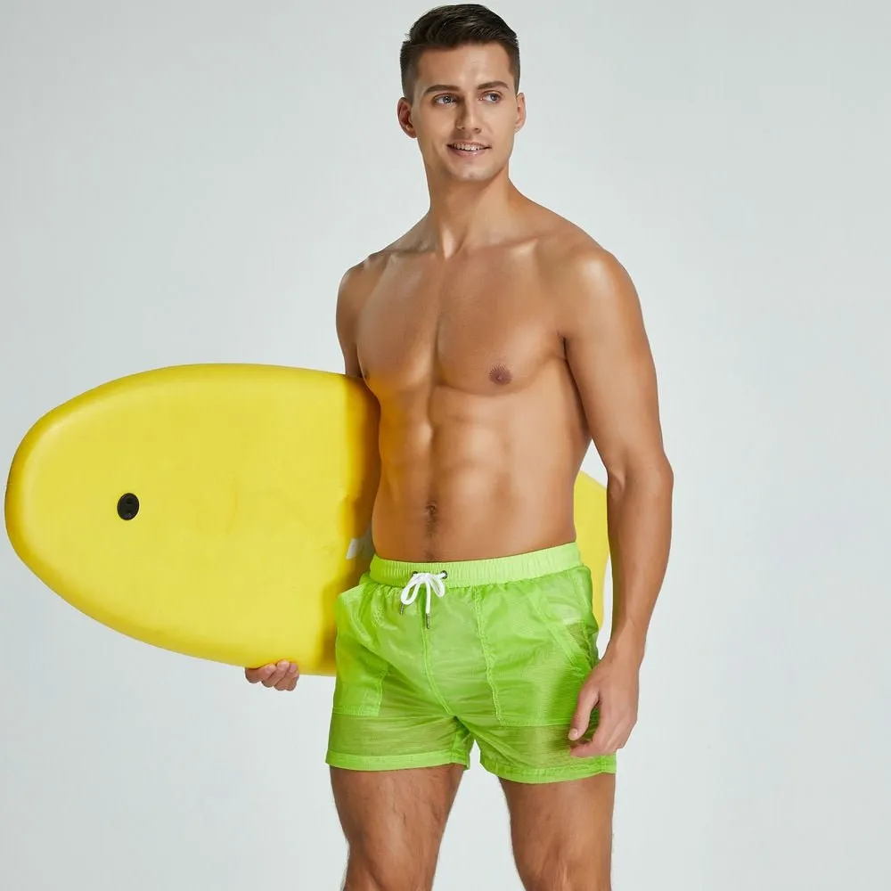 Transparent Pocketed Board Shorts