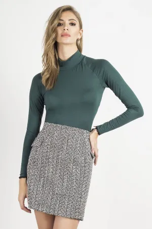 Trapezoidal Cut Mini Skirt