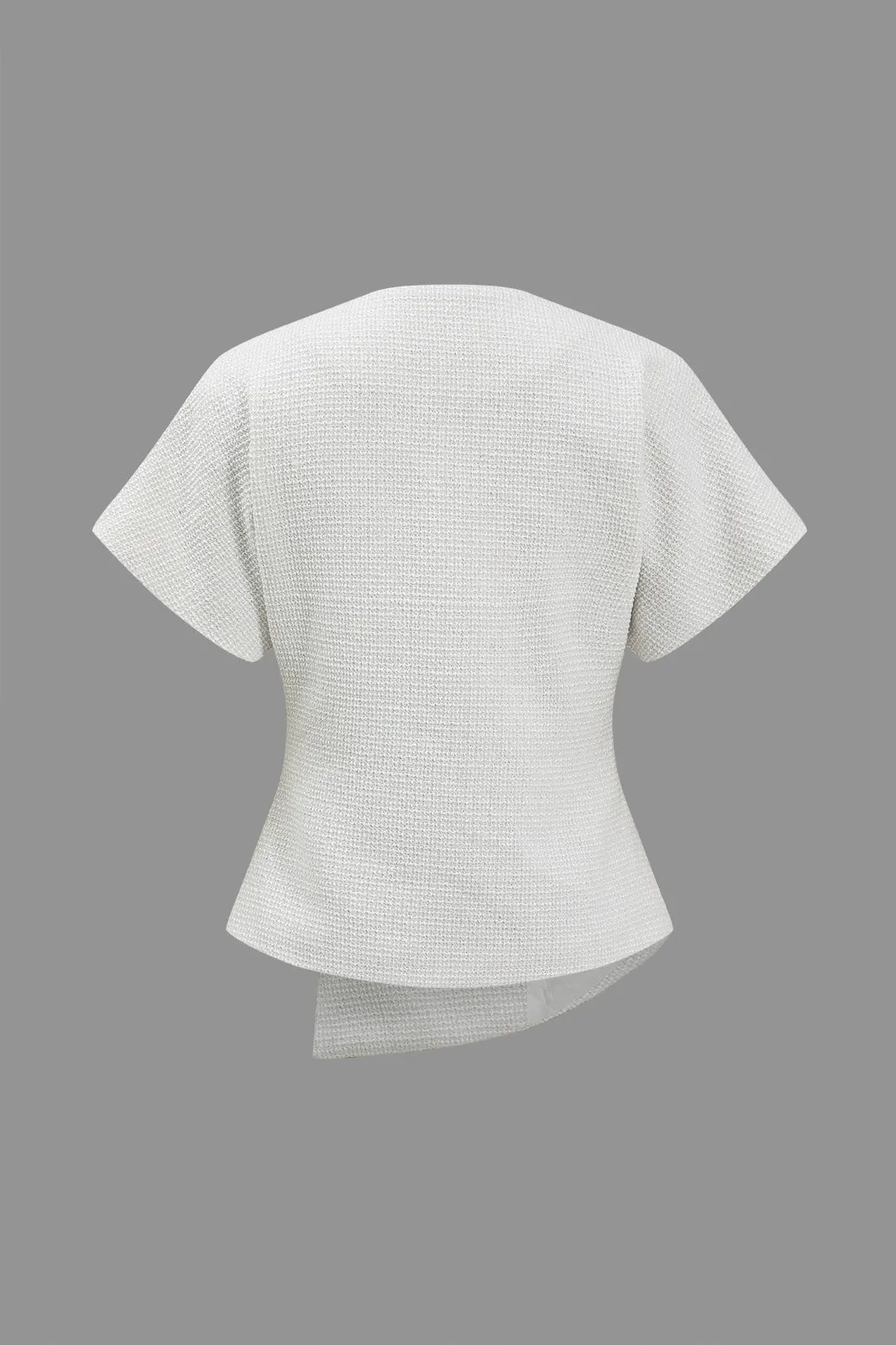 Tressa - Elegant Buttoned Design Woman's Short Sleeve Shirt