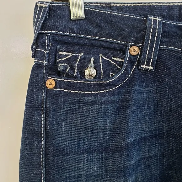 TRUE RELIGION Disco Sophie Cuffed Denim Shorts 26