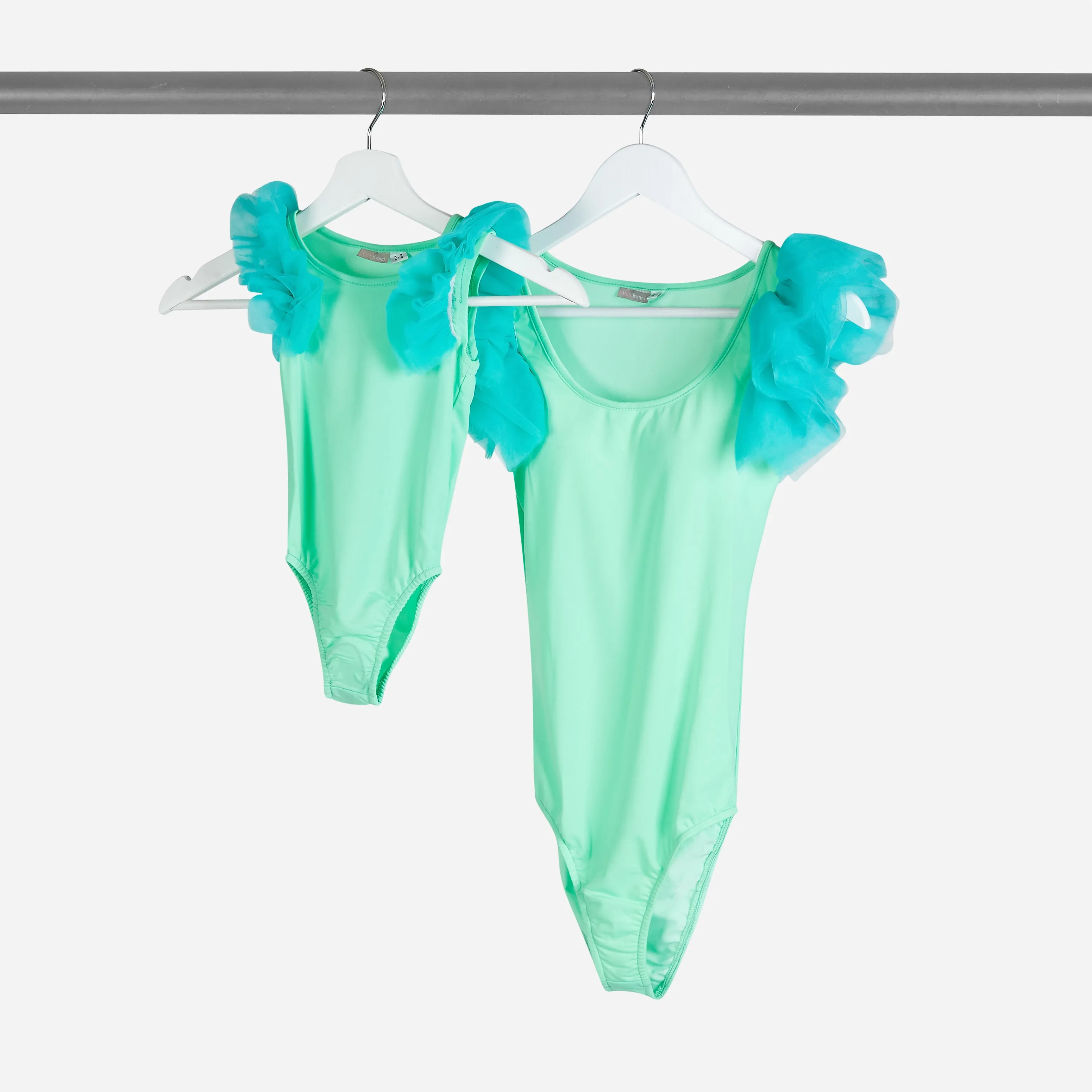 Turquoise ruffled swimsuit - ADULT