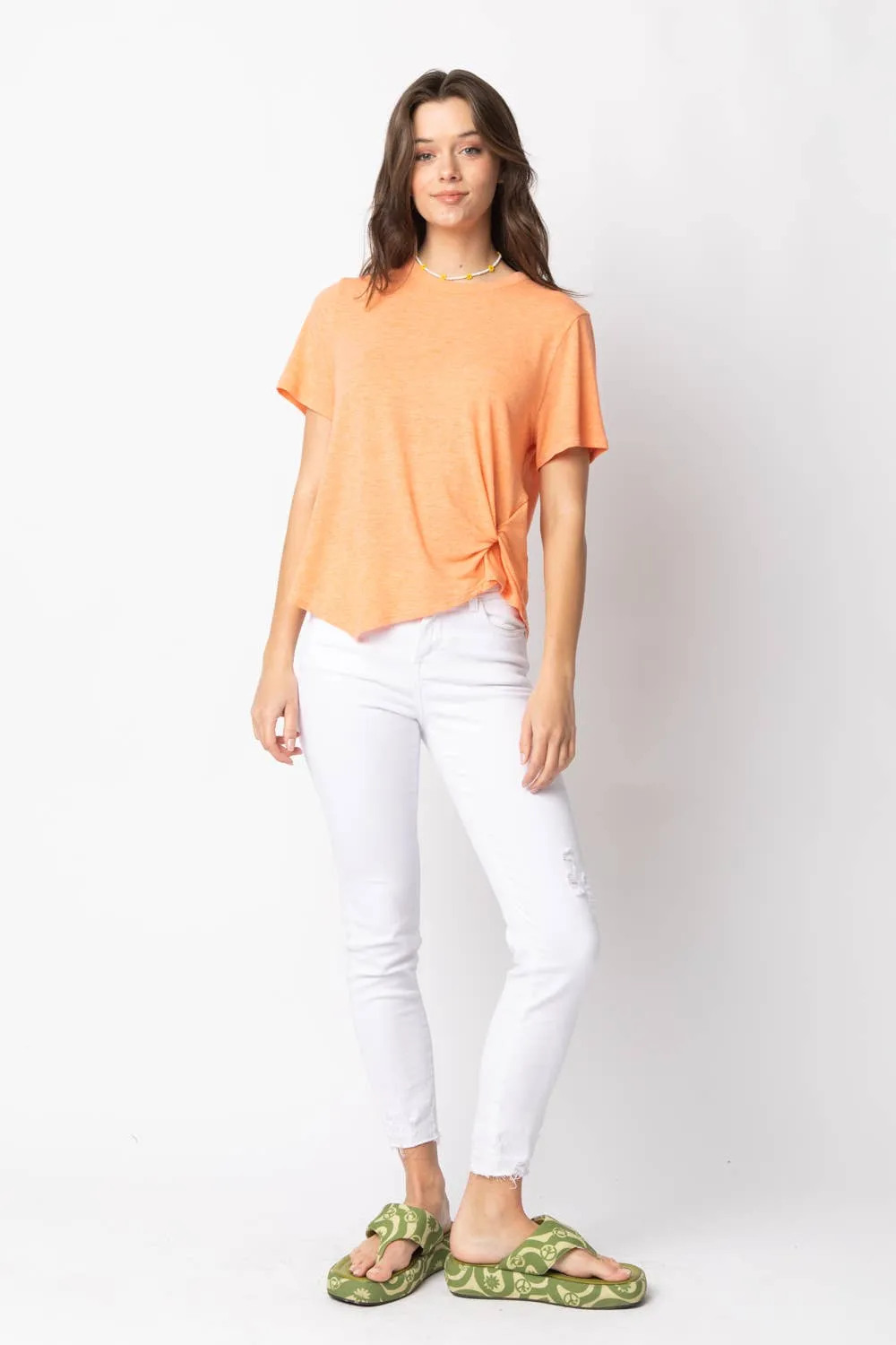 Twisted Hem Knit Top