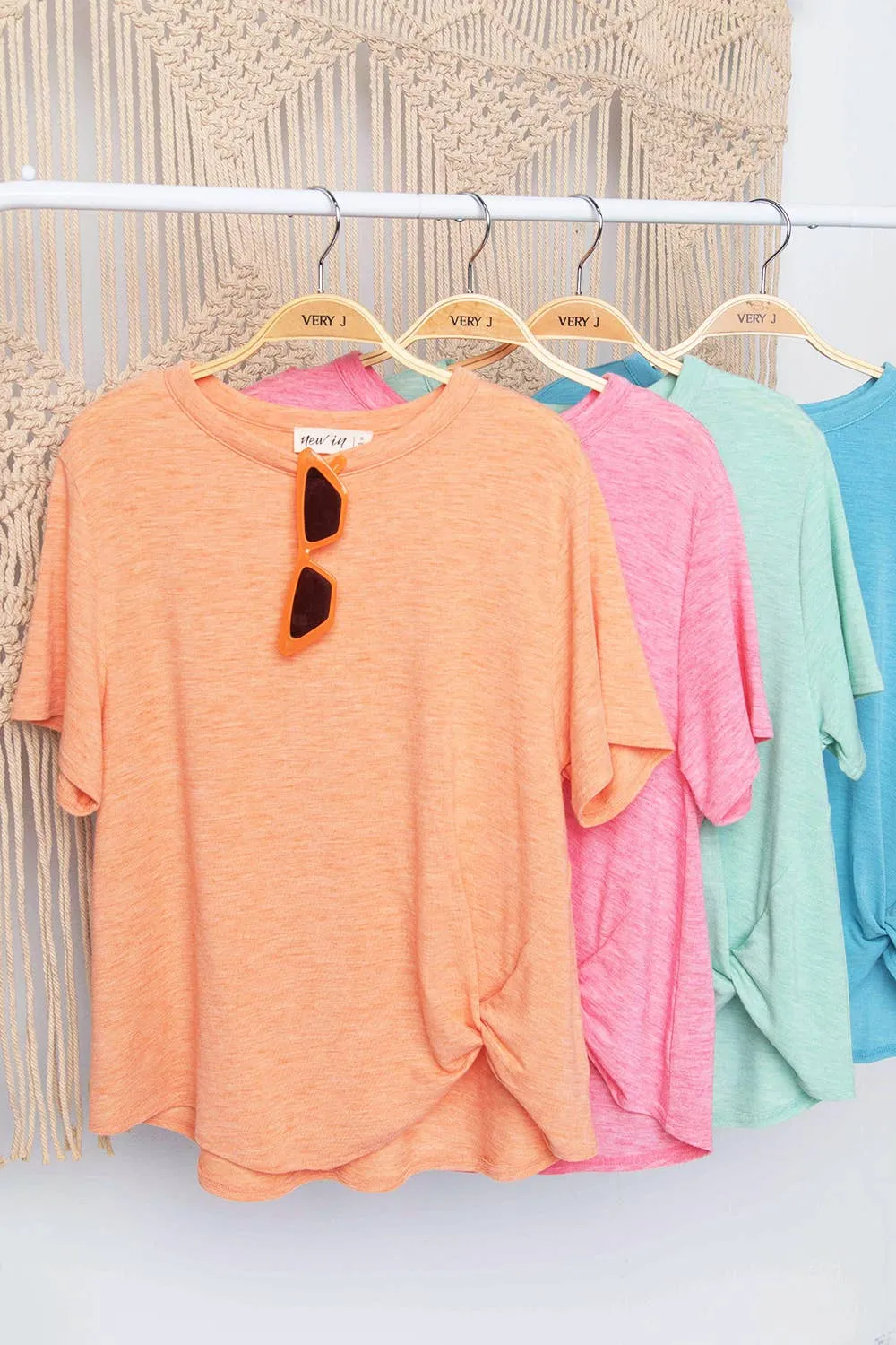 Twisted Hem Knit Top