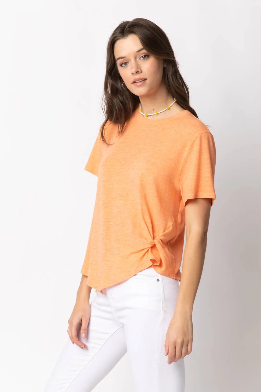 Twisted Hem Knit Top