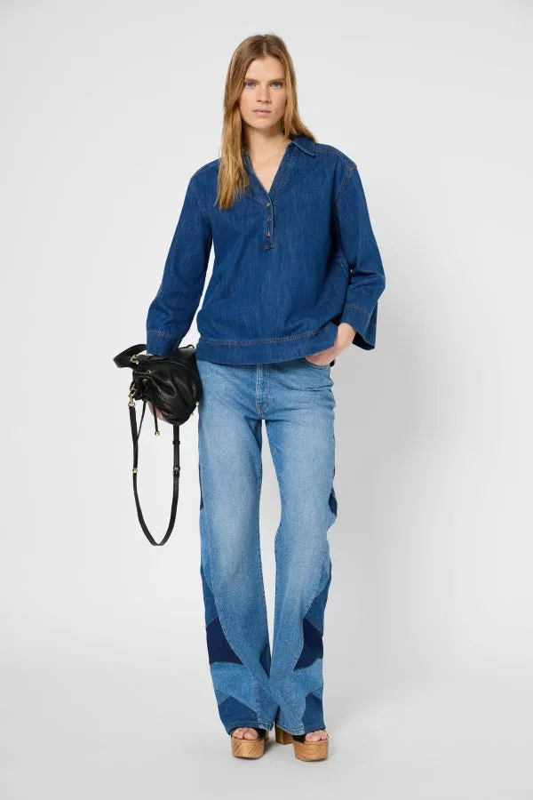 UNIA DENIM BLOUSE