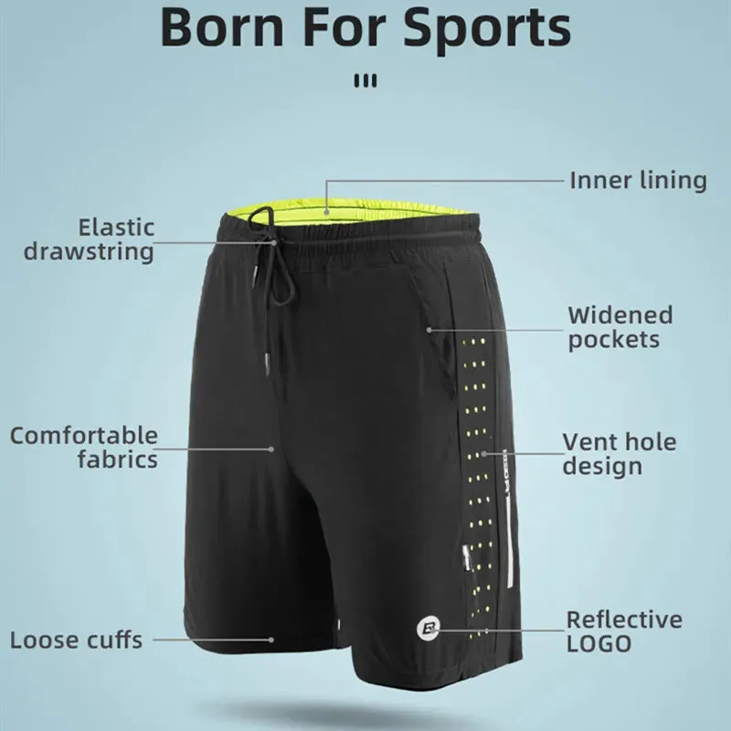 Unisex Exercise Gym Shorts - Spandex Breathable Outdoor Sports
