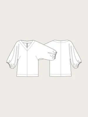 V-NECK CUFF TOP   -- The Assembly Line Patterns