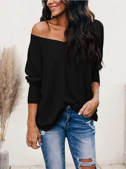 V-Neck Long Sleeve T-Shirt