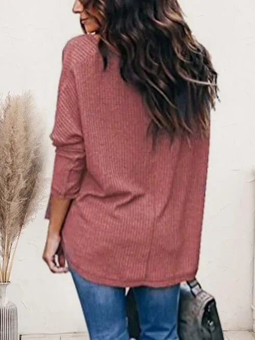 V-Neck Long Sleeve T-Shirt