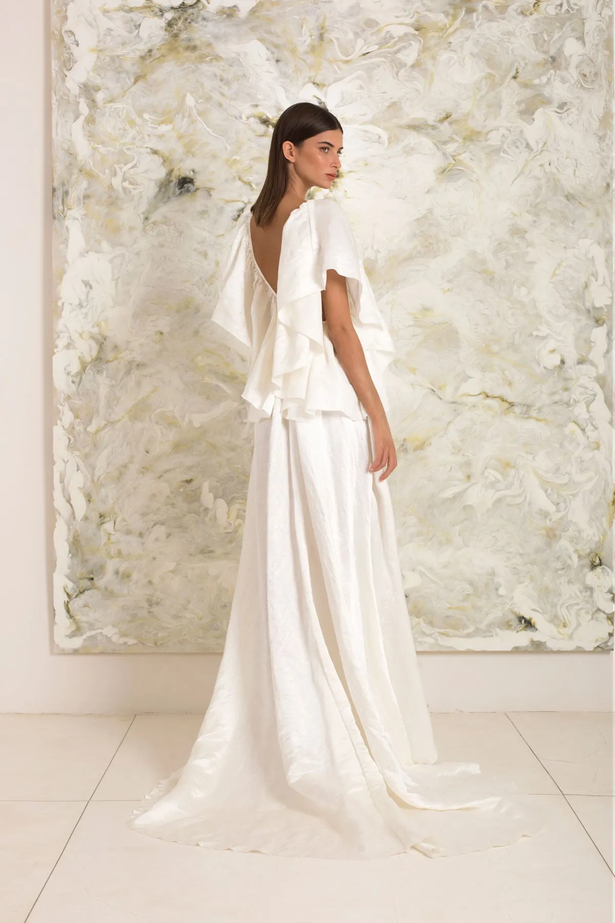V Neck Ruffle Dress