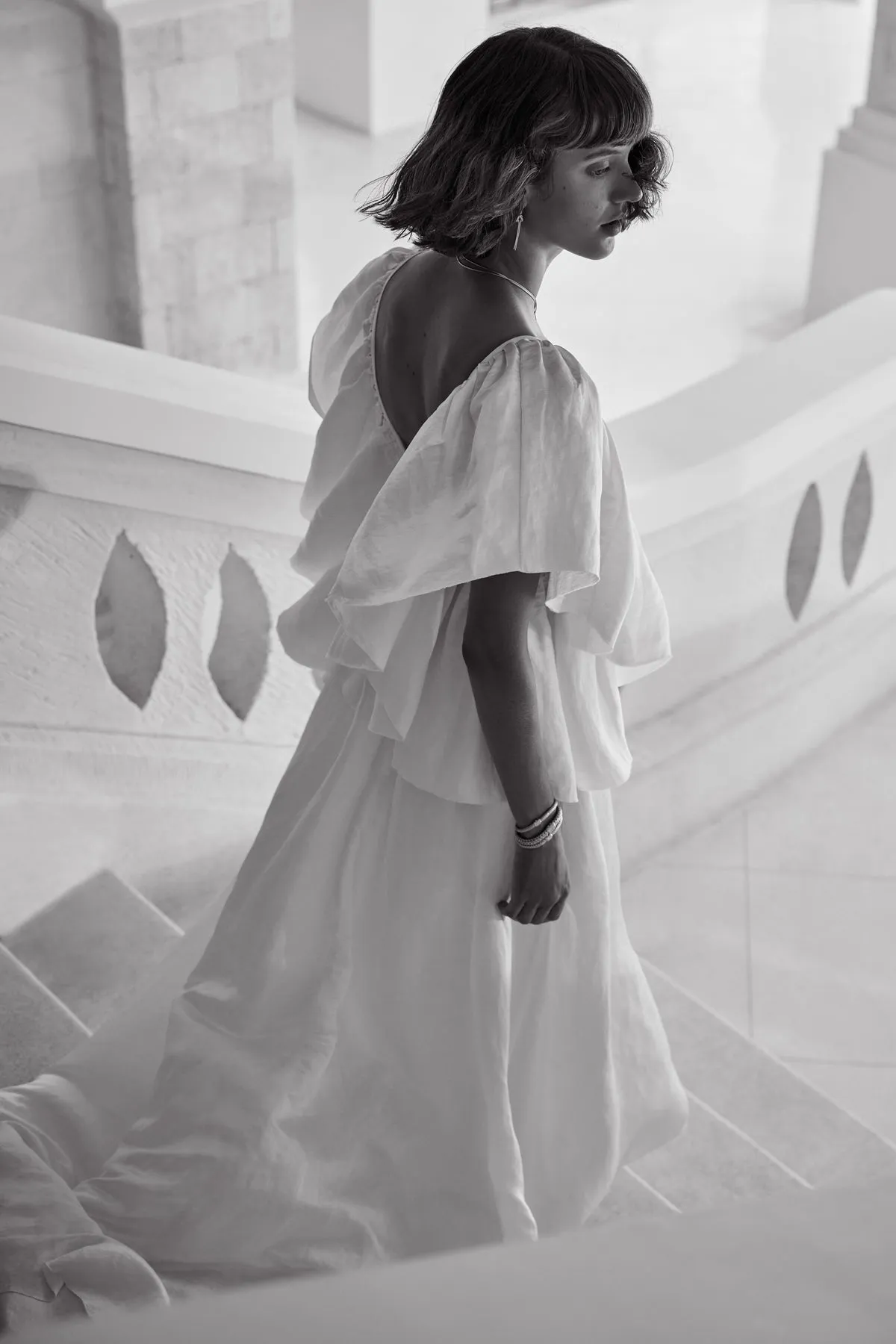 V Neck Ruffle Dress
