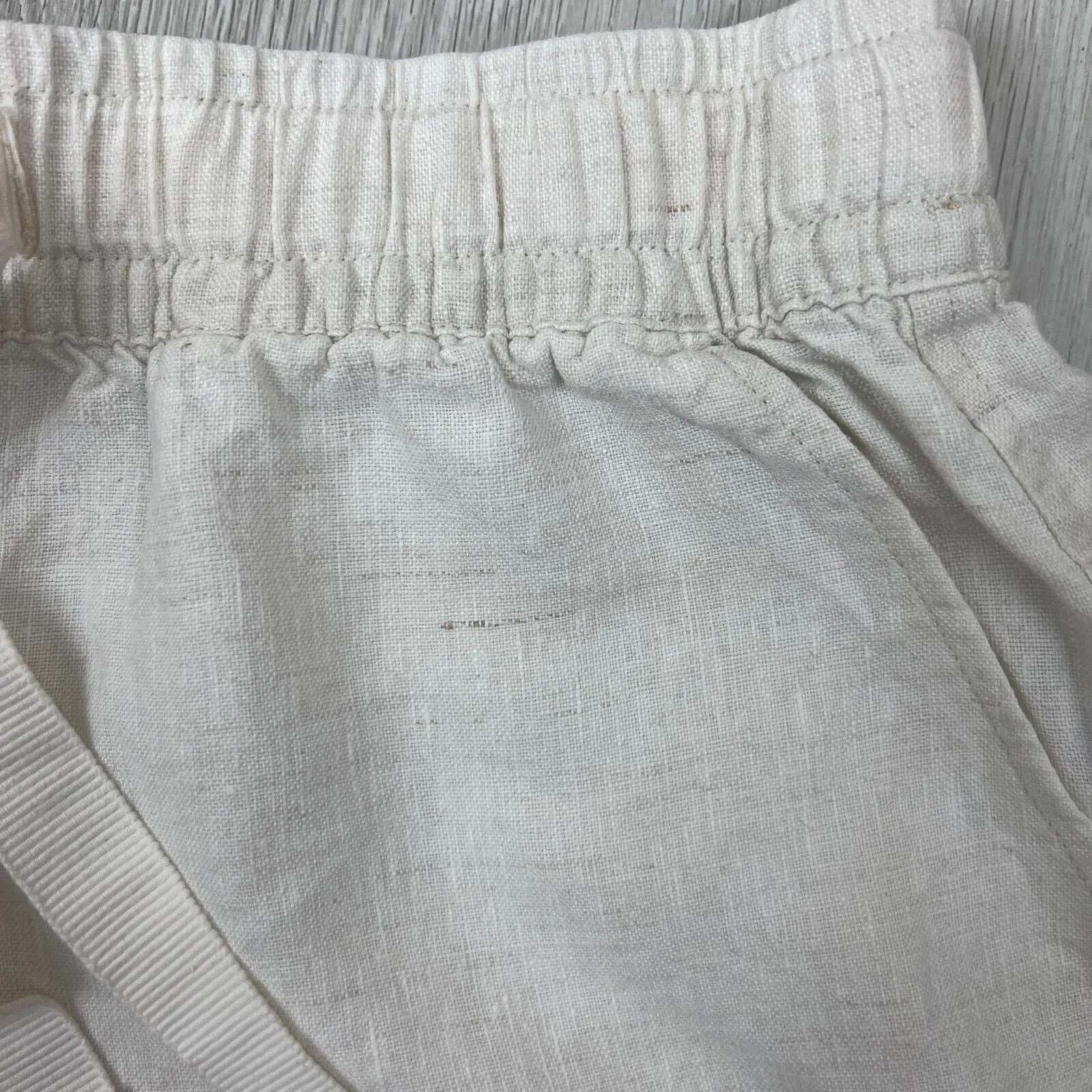 Venroy Womens 100% Linen Off-White Lounge Shorts Size XS