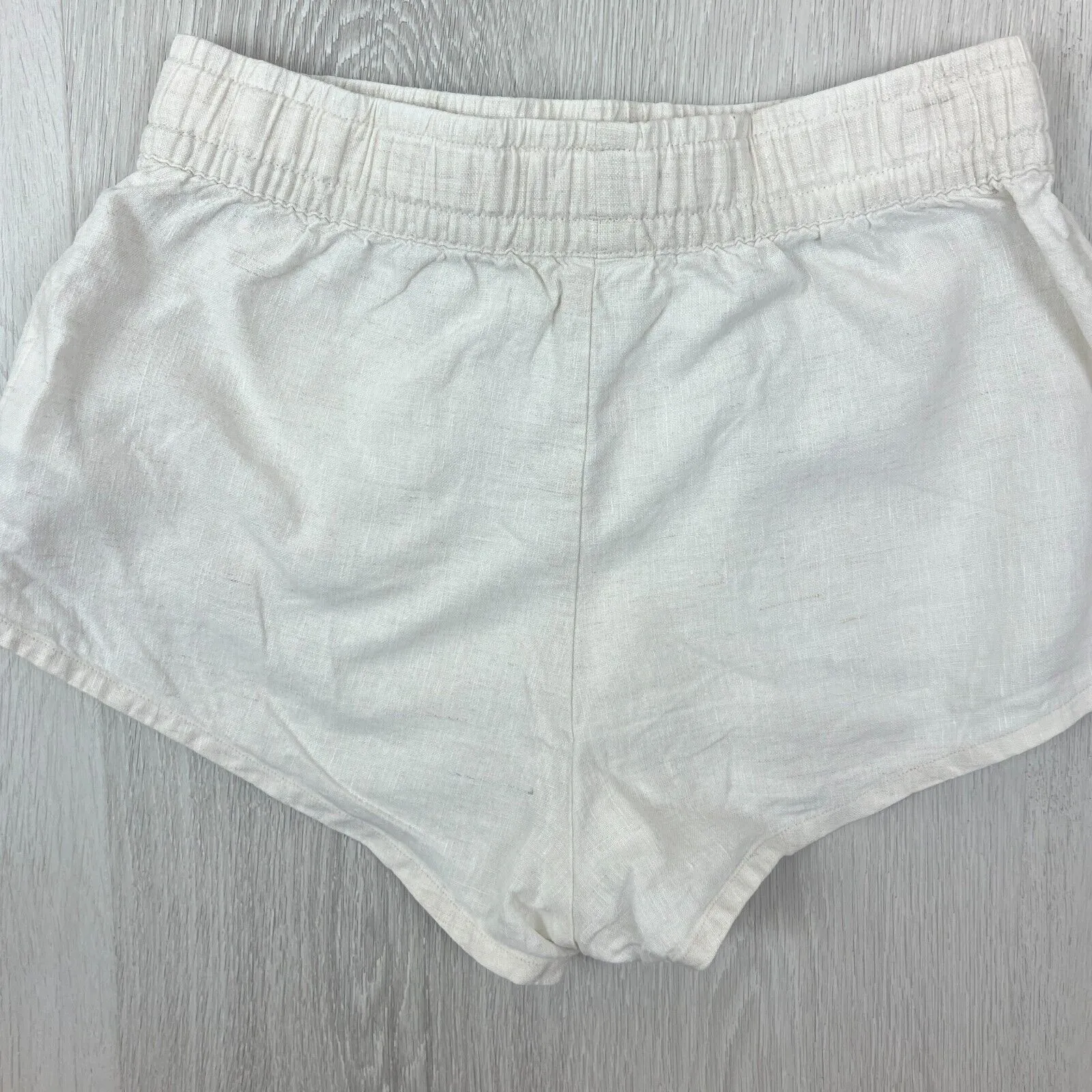Venroy Womens 100% Linen Off-White Lounge Shorts Size XS