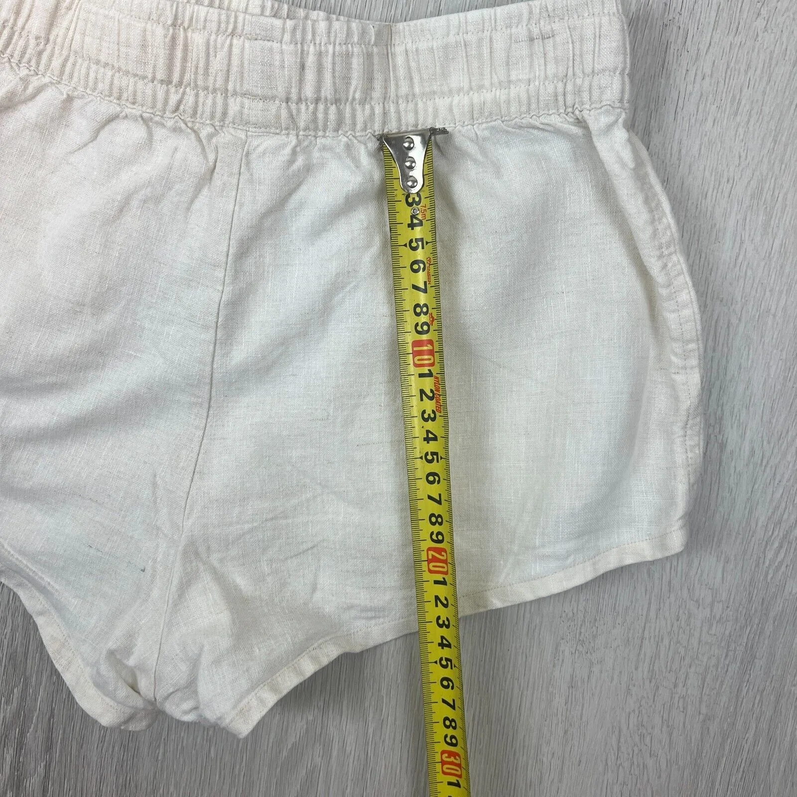 Venroy Womens 100% Linen Off-White Lounge Shorts Size XS