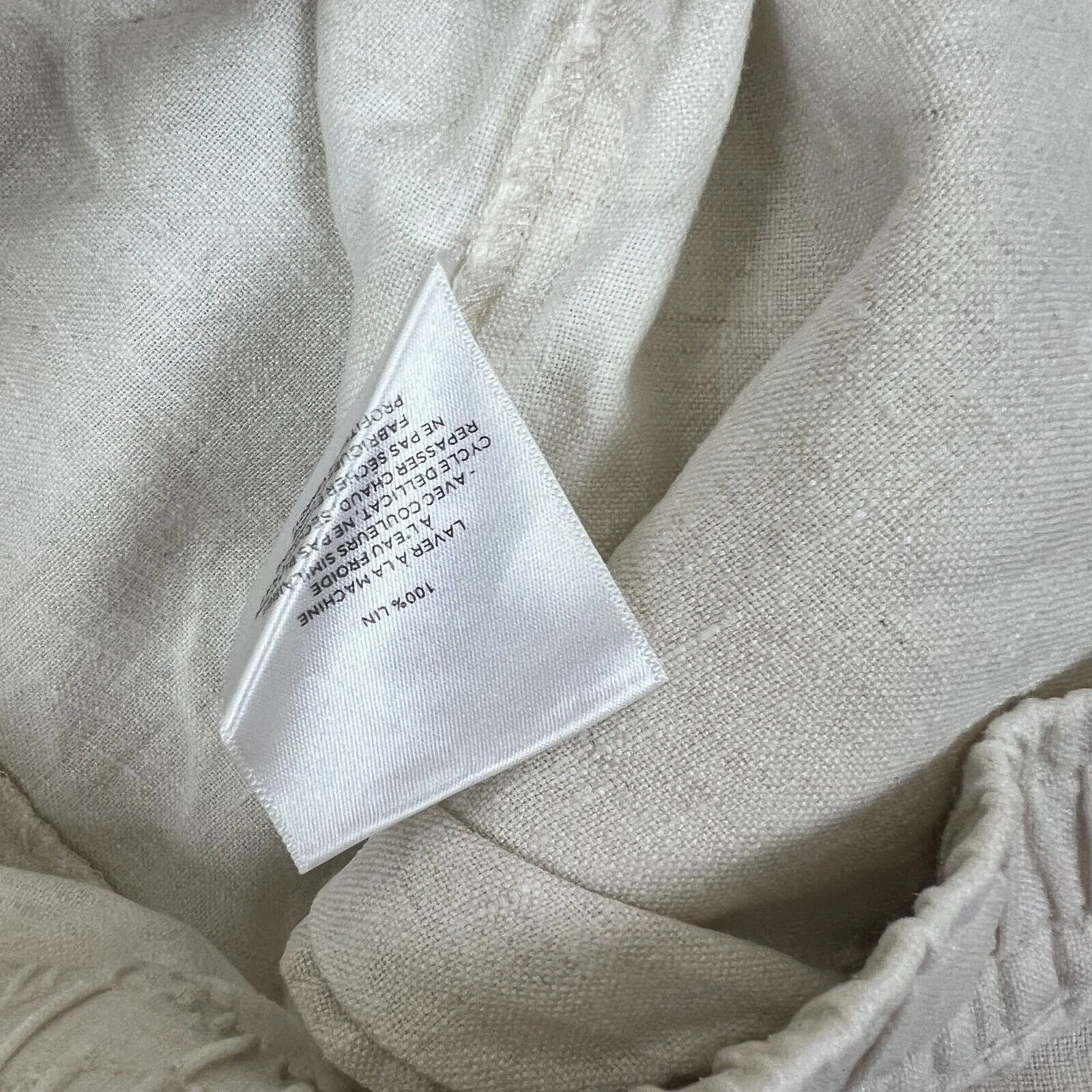 Venroy Womens 100% Linen Off-White Lounge Shorts Size XS