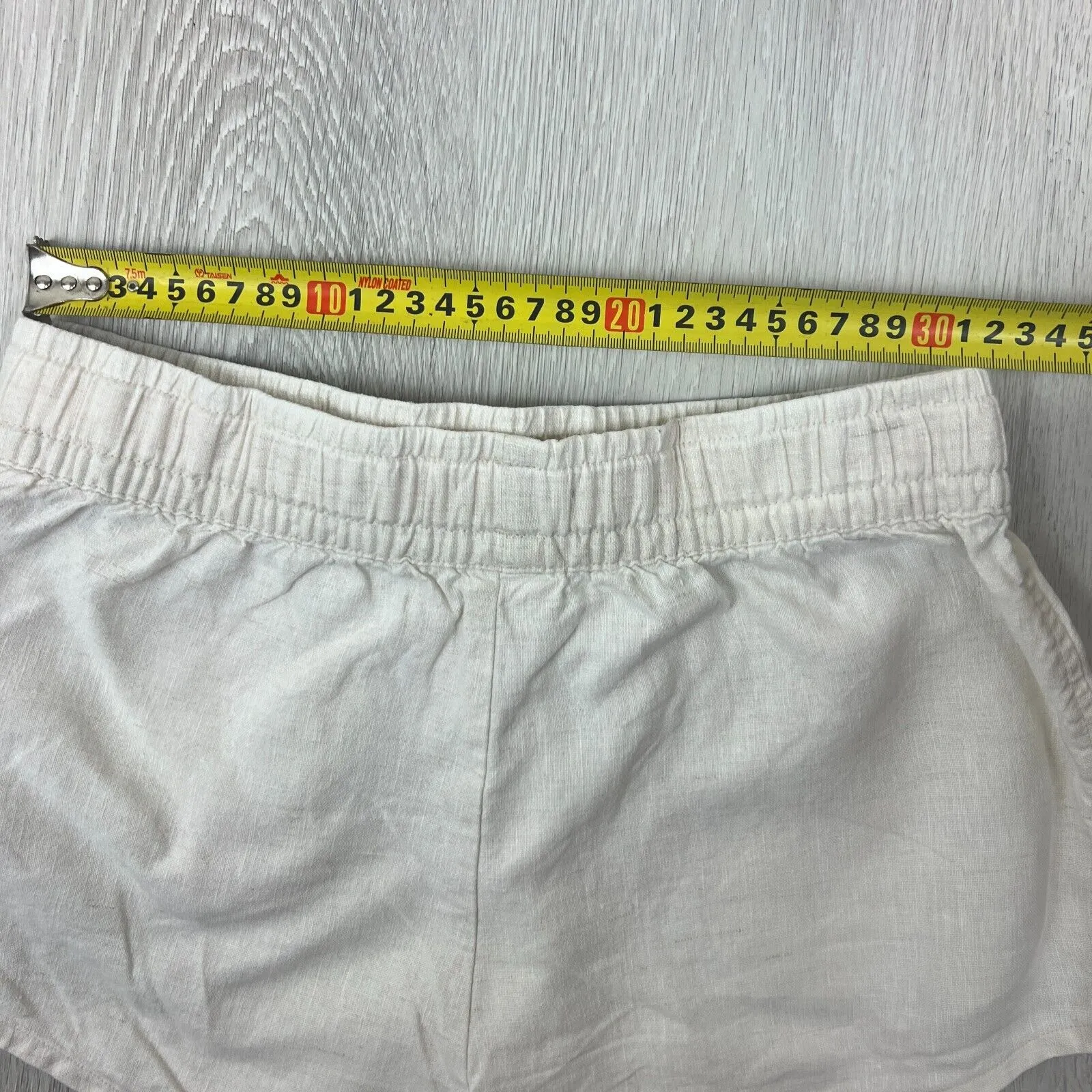 Venroy Womens 100% Linen Off-White Lounge Shorts Size XS