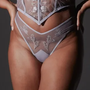 Verona High Leg Thong in Mercury