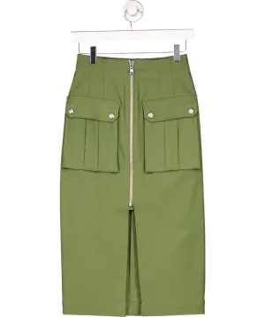 Veronica Beard Green Dallas Cargo Pencil Skirt UK 4