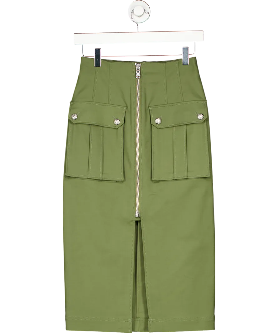 Veronica Beard Green Dallas Cargo Pencil Skirt UK 4