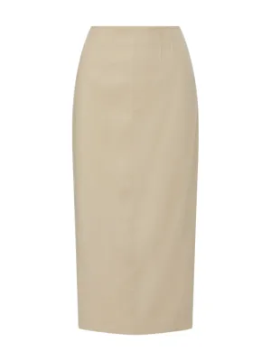 Veronica Beard Kimpton Skirt in Stone Khaki