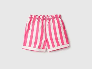 Vertical Stripes Regular Fit Casual Shorts
