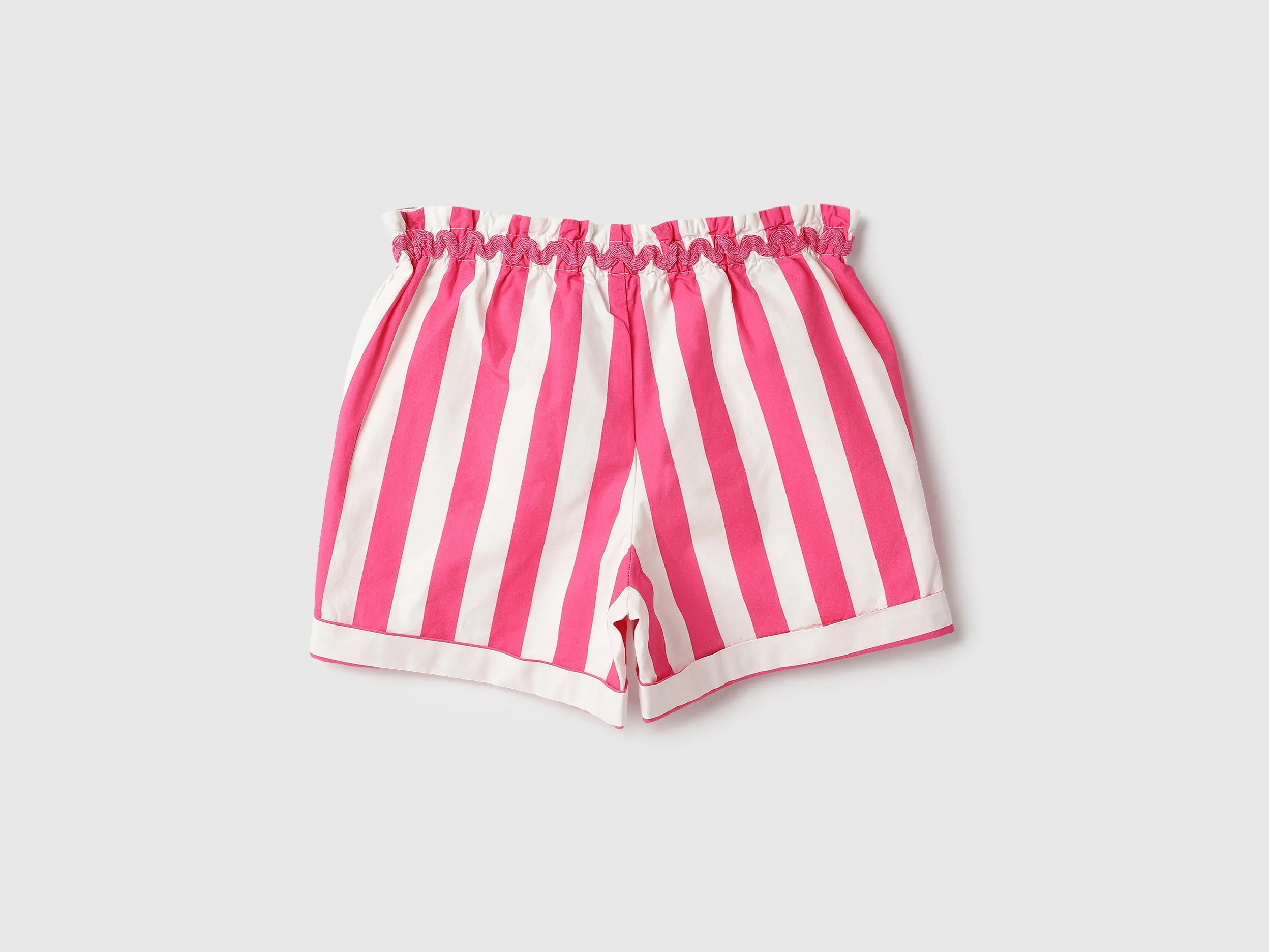 Vertical Stripes Regular Fit Casual Shorts