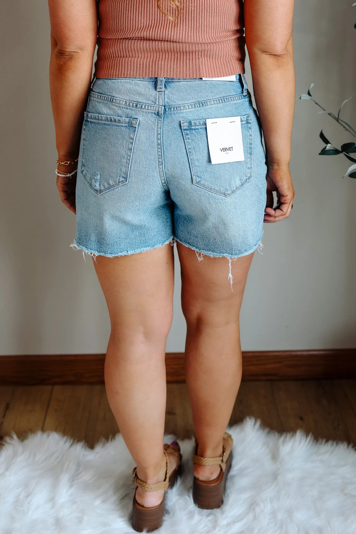 VERVET: Parker High Rise Boyfriend Denim Shorts