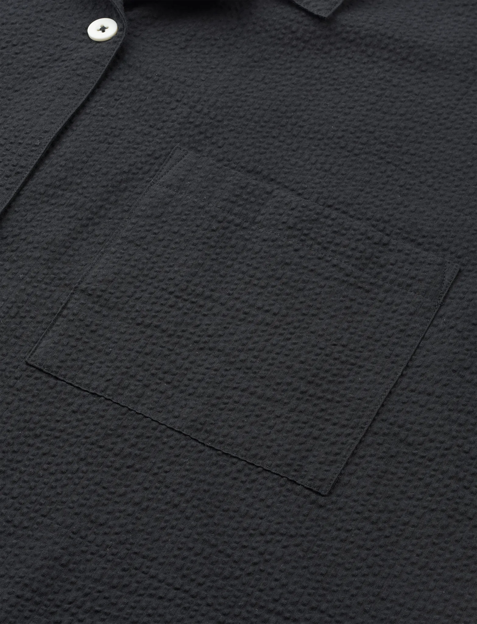 VICTORIA SHIRT - SEERSUCKER - BLACK