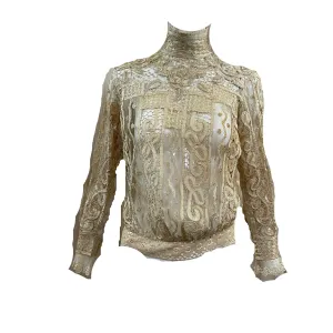 Victorian Ecru Battenburg, Lace and Embroidered Bodice