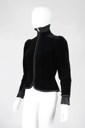 Victorian Velvet Ruffle Jacket