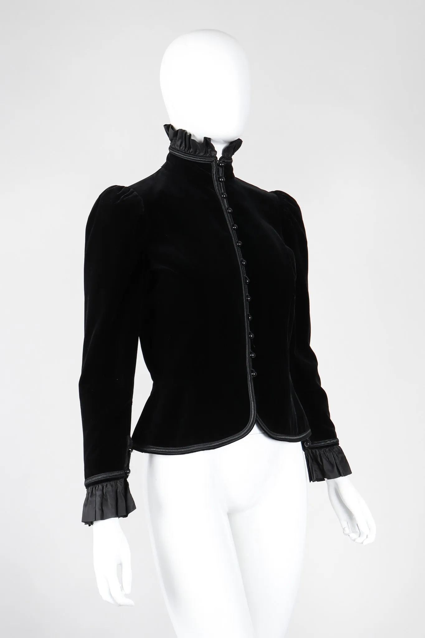 Victorian Velvet Ruffle Jacket