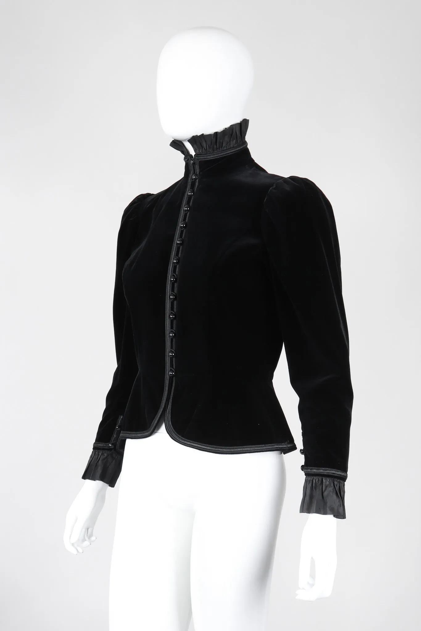 Victorian Velvet Ruffle Jacket